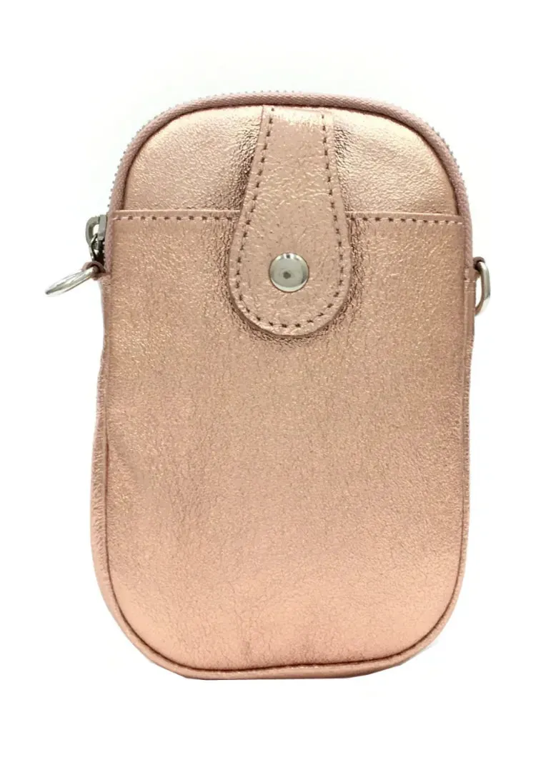 On the Go Leather Phone Bag