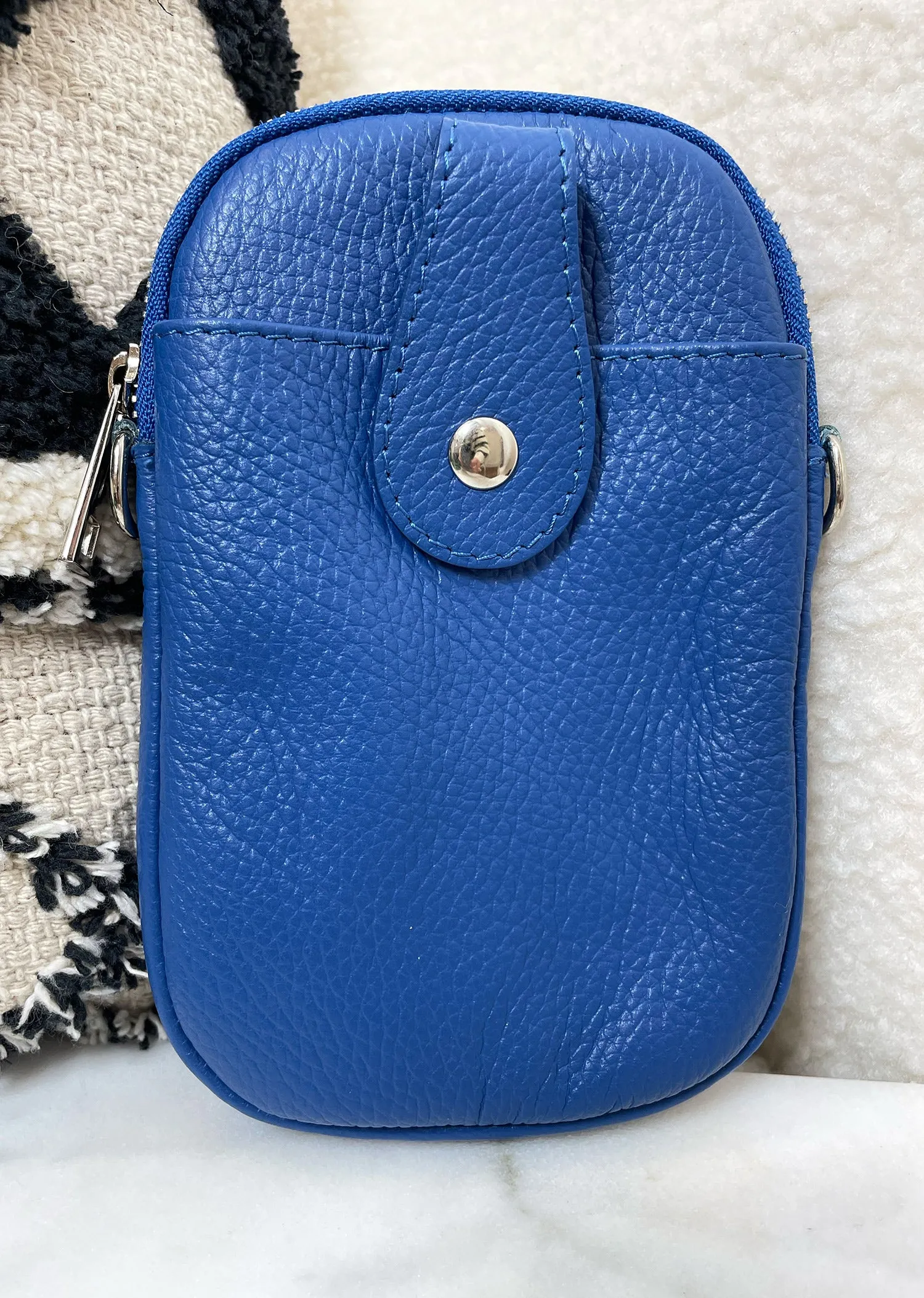 On the Go Leather Phone Bag