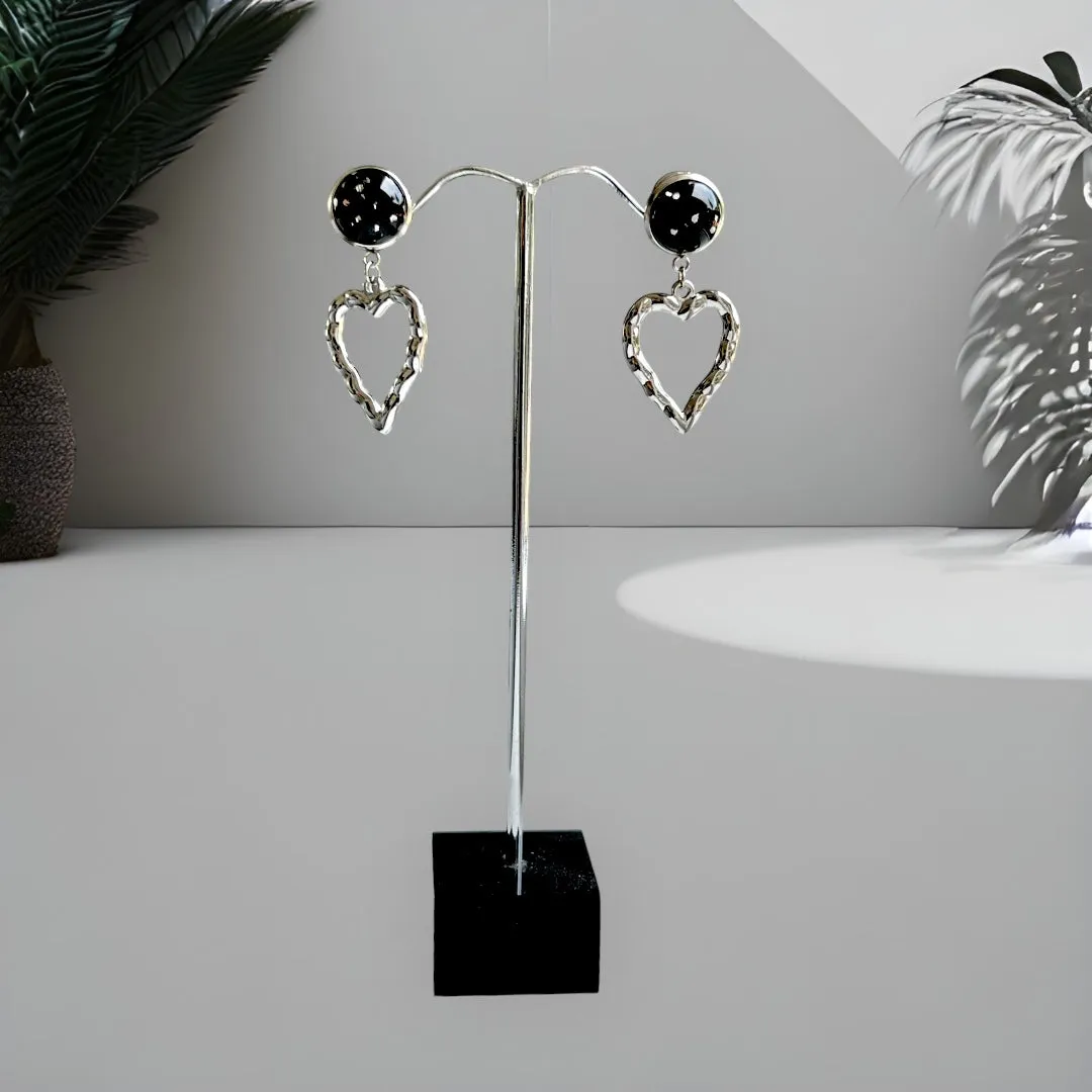 Oorbel Cabochon hanger sparkling love