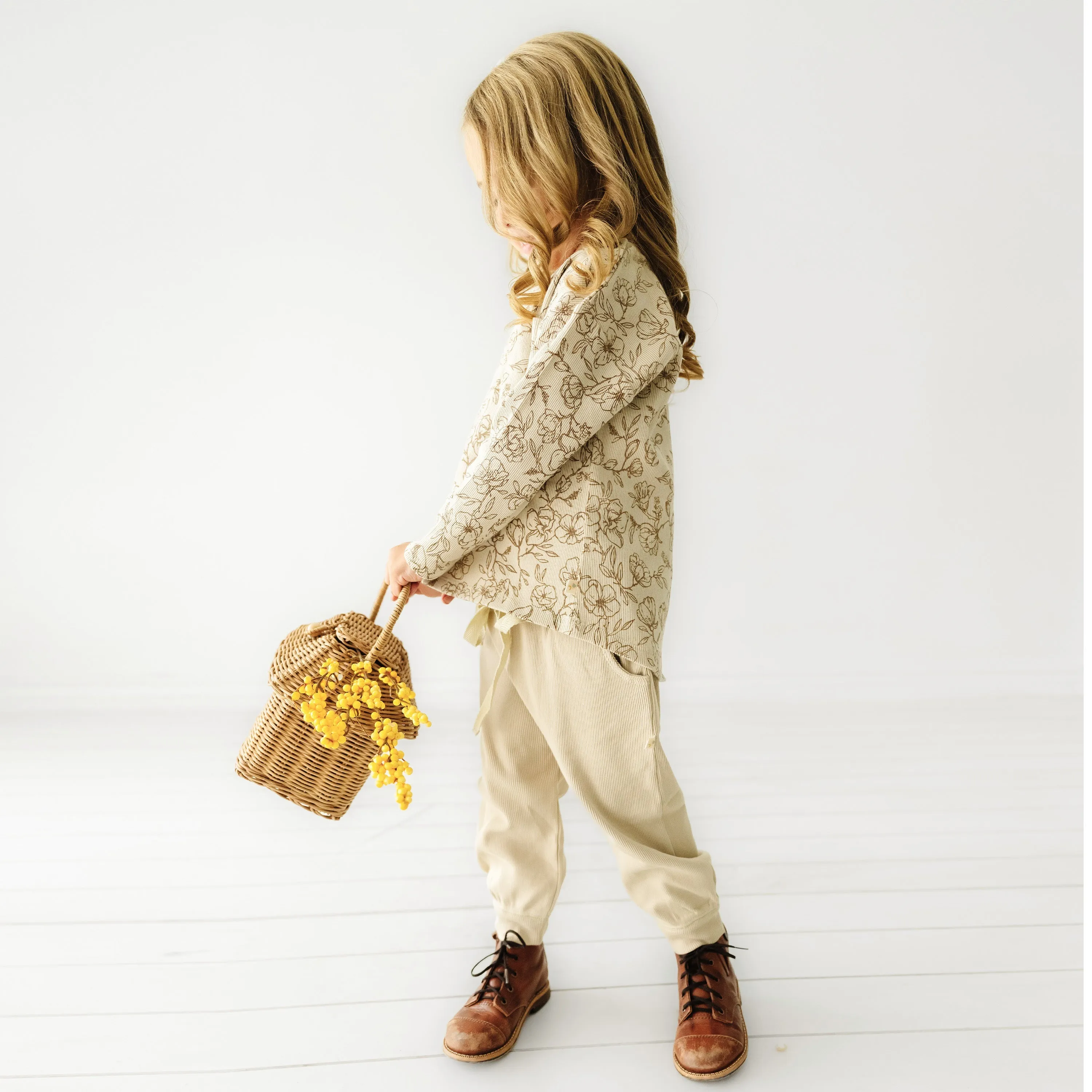 Organic Toddler T-shirt & Pant Set - Vintage Bloom