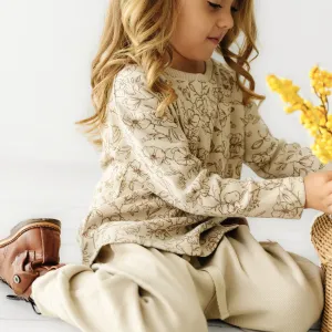 Organic Toddler T-shirt & Pant Set - Vintage Bloom