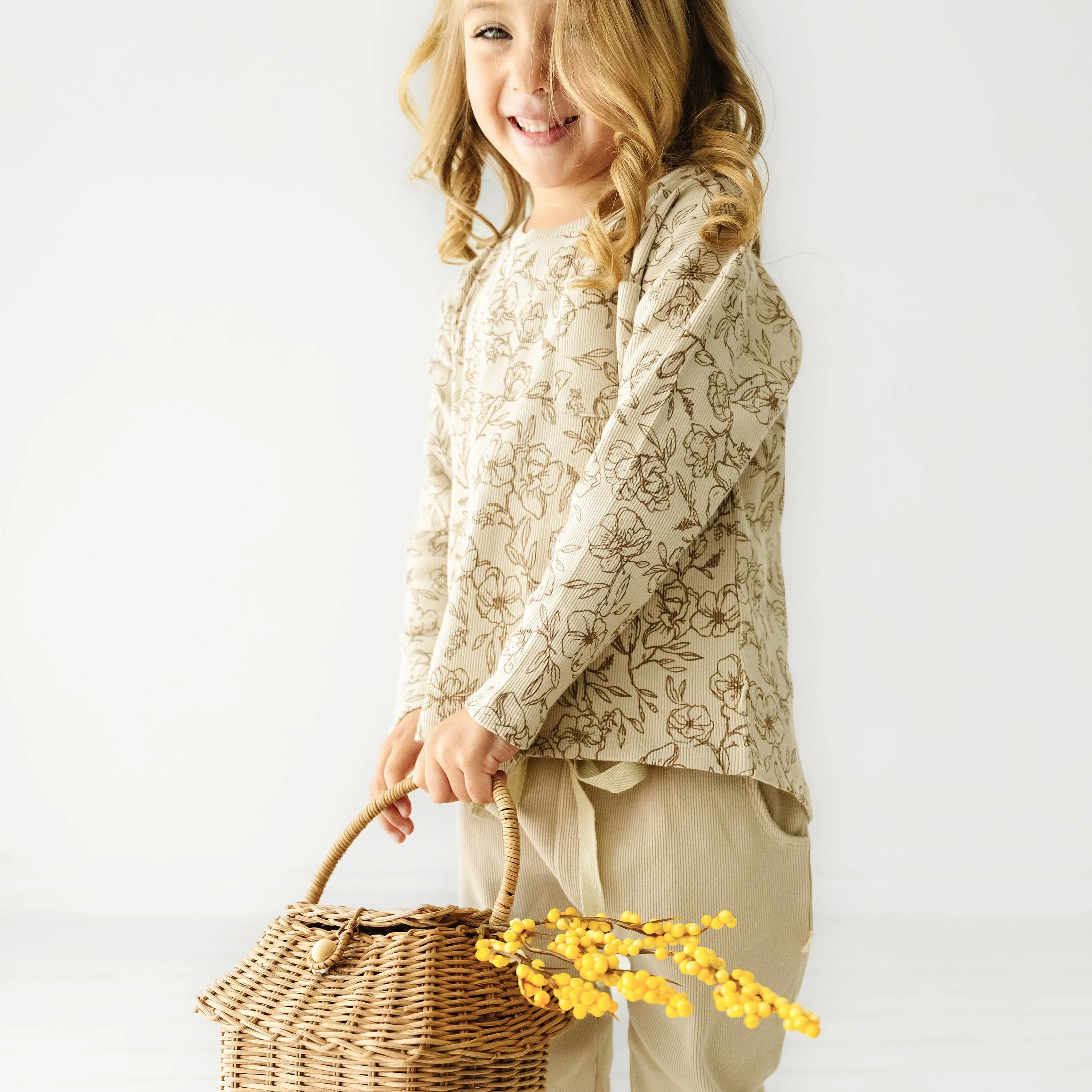Organic Toddler T-shirt & Pant Set - Vintage Bloom