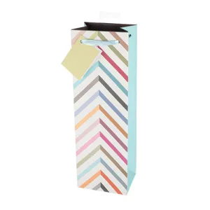 Pastel Chevron Wine Gift Bag