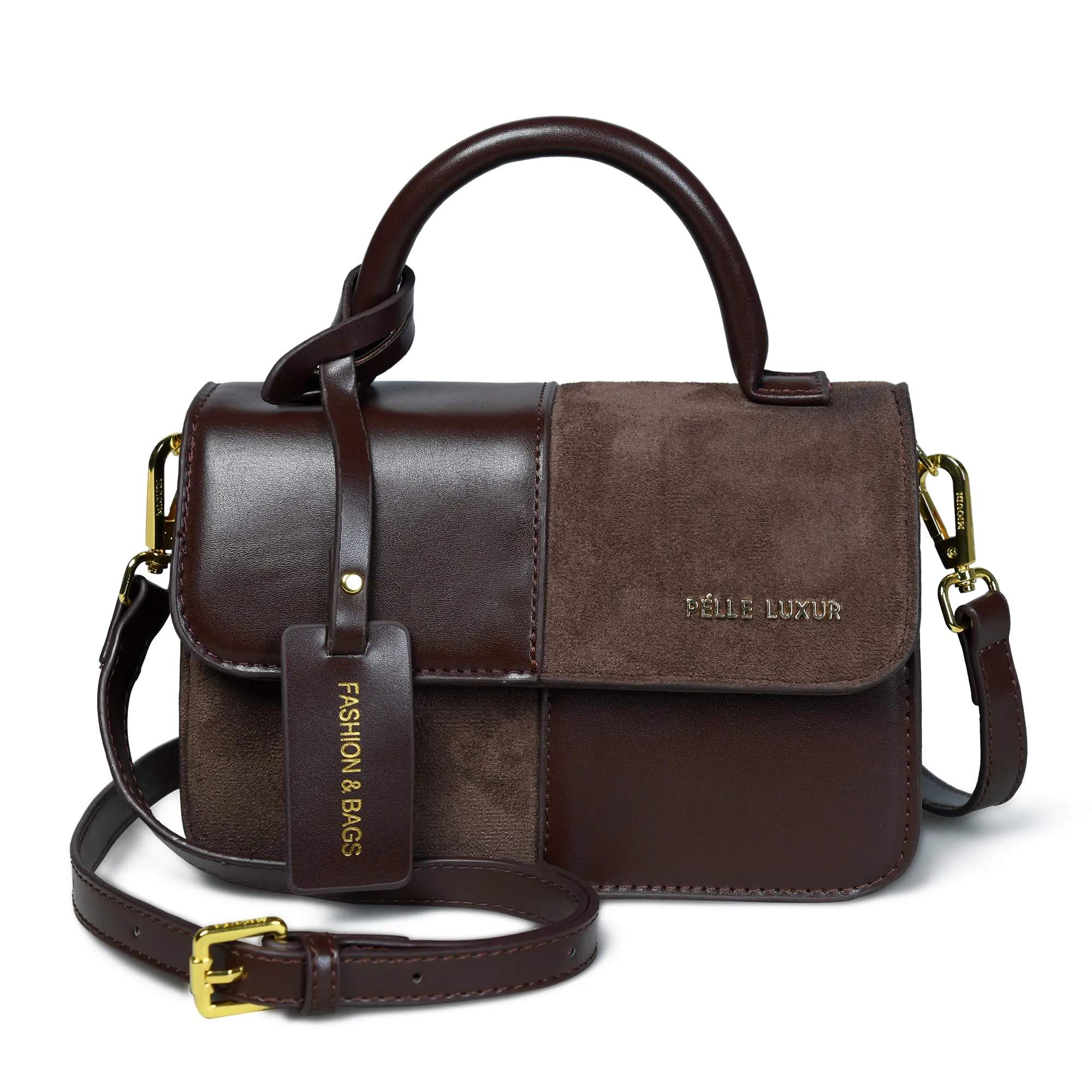 Pelle Luxure Women's PU Medium Sling Bag – Available in Brown, Black, White, Tan, and More
