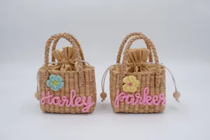 personalized girls purse flower girl gift