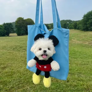 Pet Tote Bag Carrier with Plush for Cats & Dogs