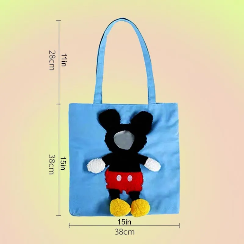 Pet Tote Bag Carrier with Plush for Cats & Dogs