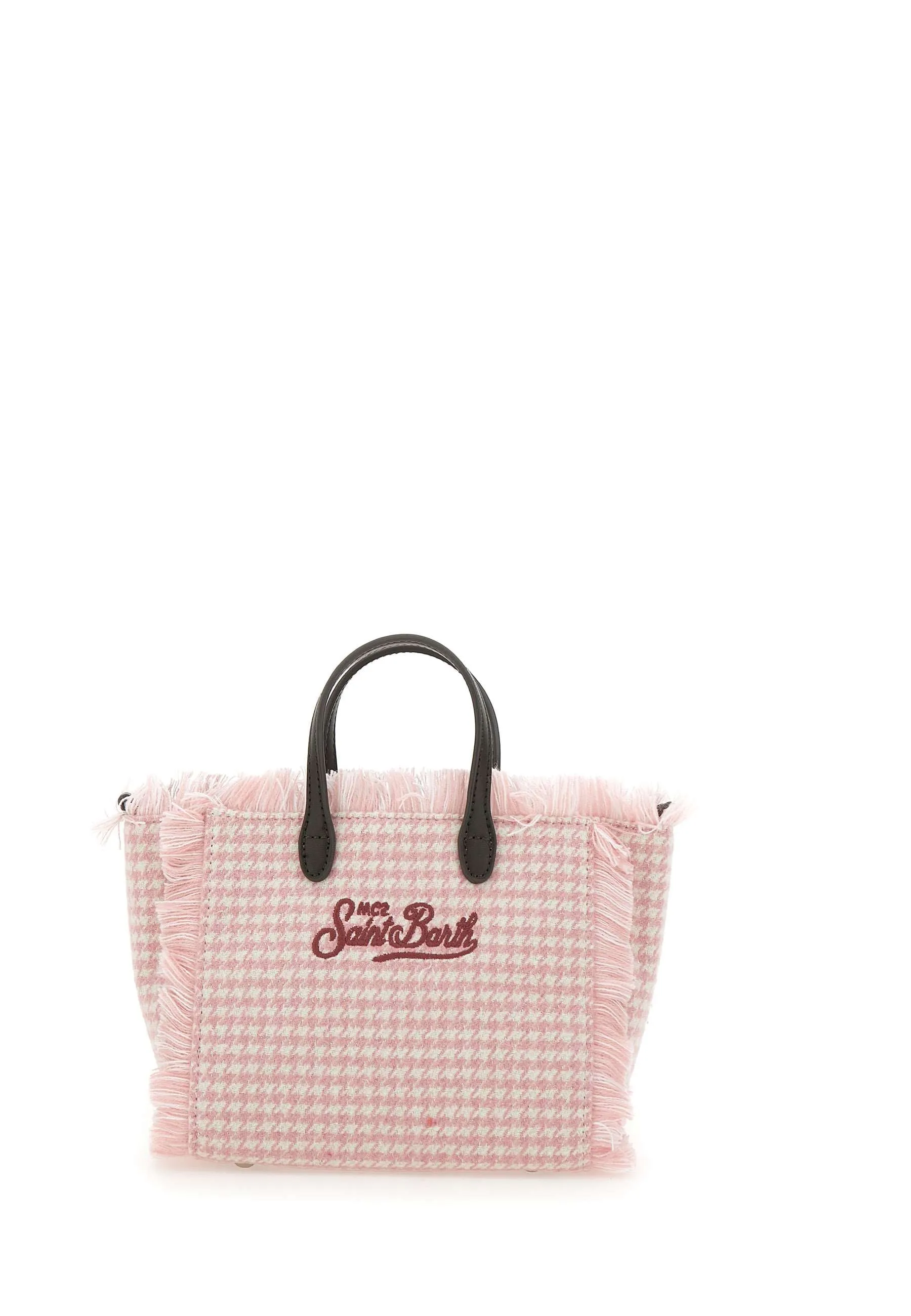 Pink Houndstooth Mini Handbag