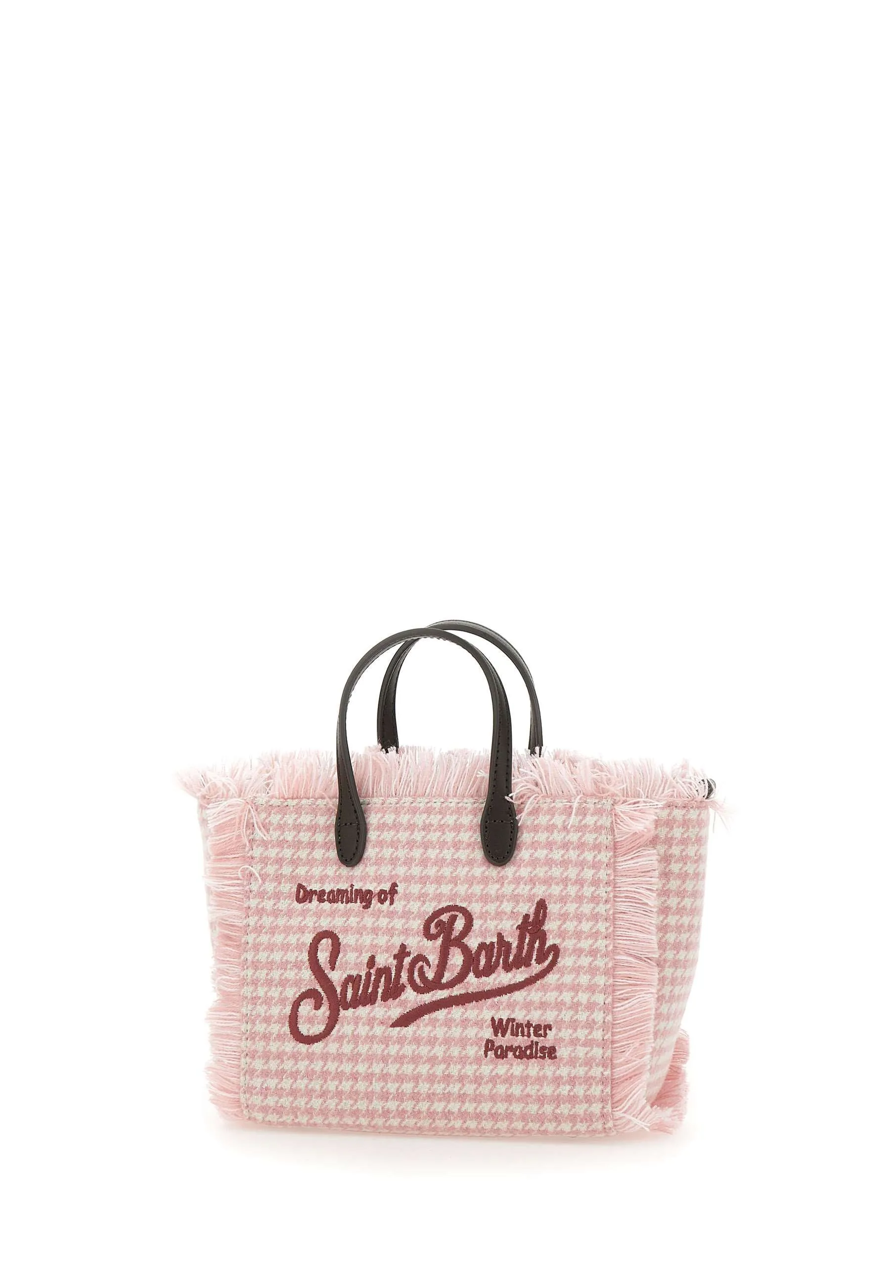 Pink Houndstooth Mini Handbag