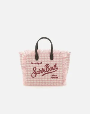 Pink Houndstooth Mini Handbag
