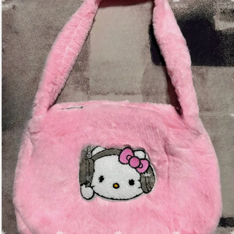 Pink Kitty Plush Handbag KI310