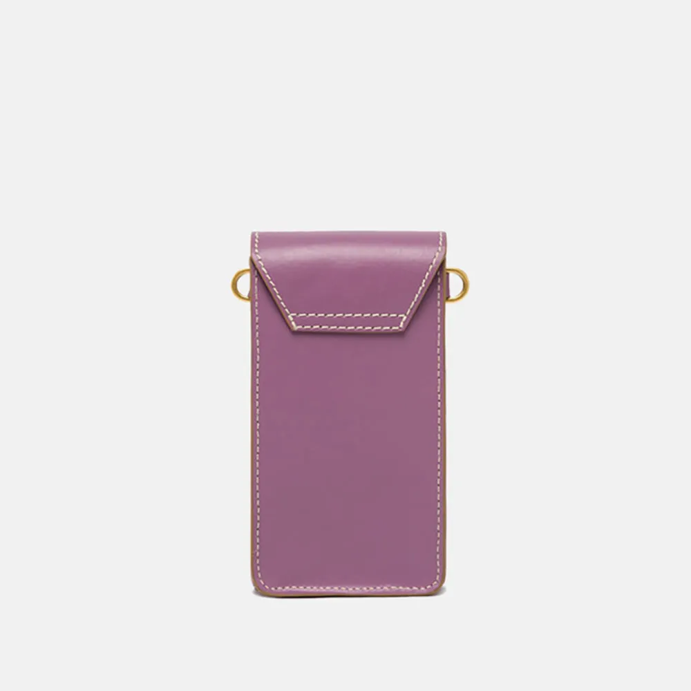 Purple Leather Corallo Phone Bag