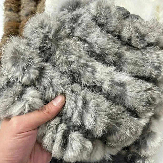 Rabbit Fur Blended Woolen Hat