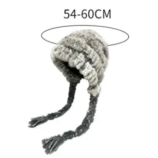 Rabbit Fur Blended Woolen Hat