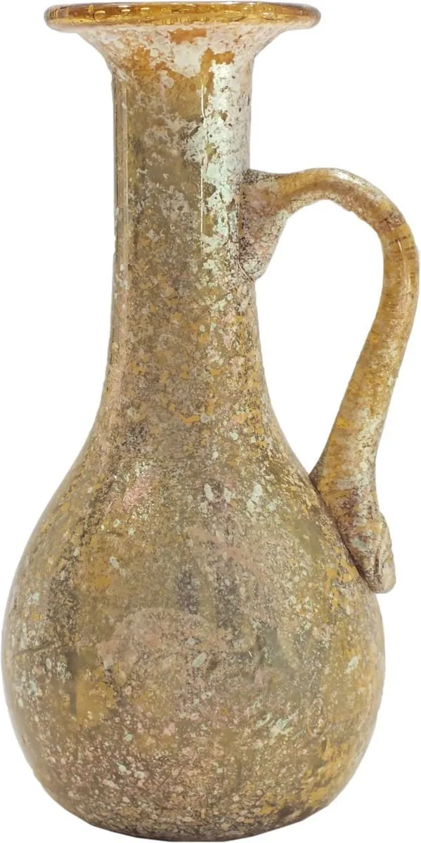 ROMAN GLASS FLASK OR EWER