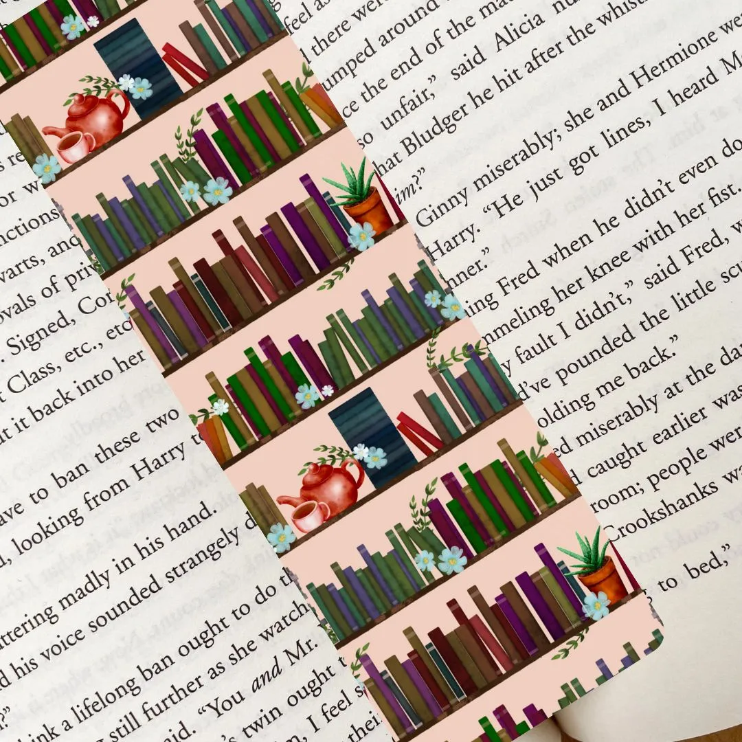 Romantic Floral Bookshelf Bookmark