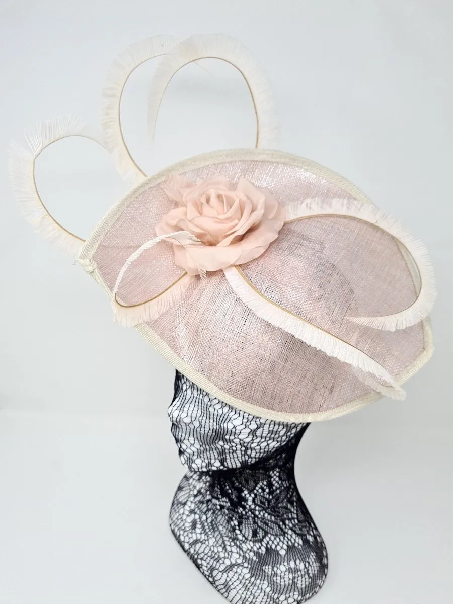 Rose Gold Shimmer Fascinator