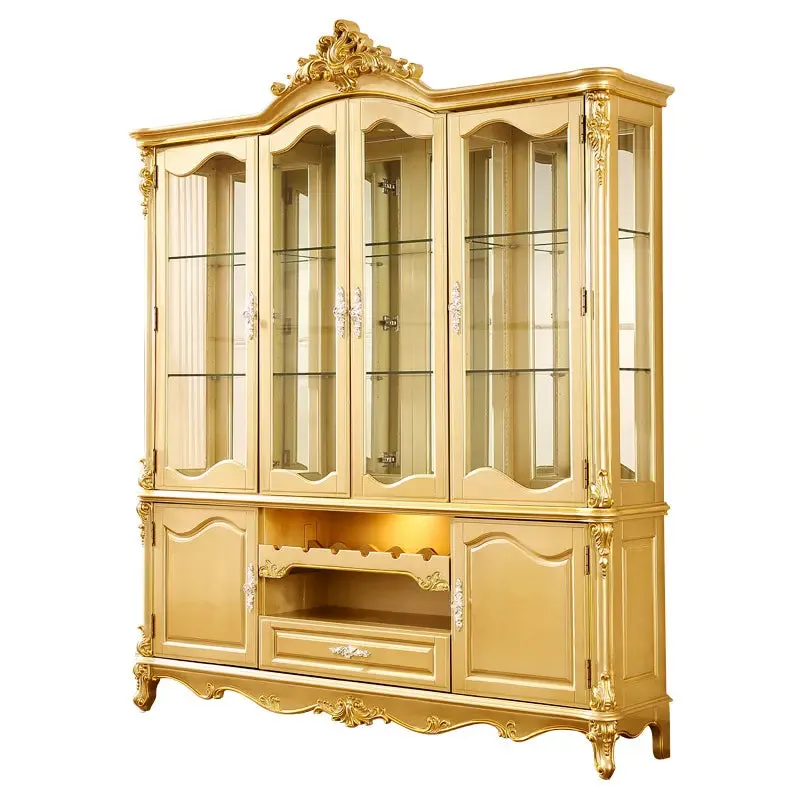 Royal Luxury European-style Solid Teak Vitrine