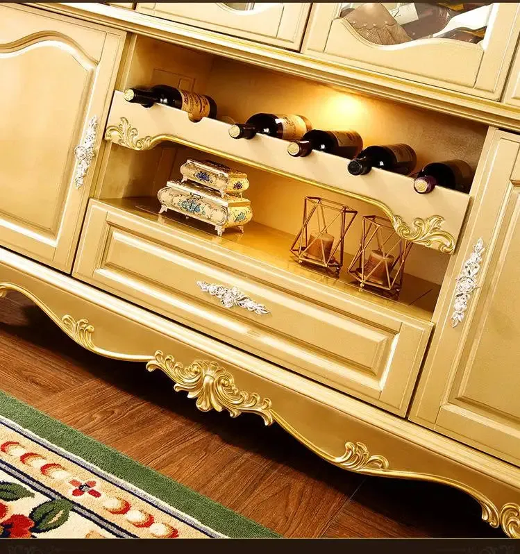 Royal Luxury European-style Solid Teak Vitrine