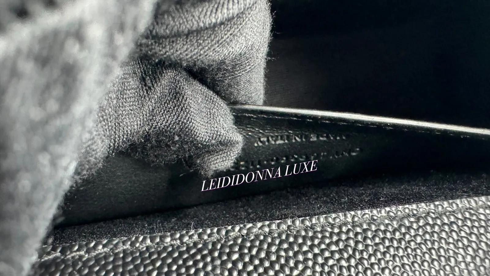 Saint Laurent YSL Kate Small All Black Grain de Poudre