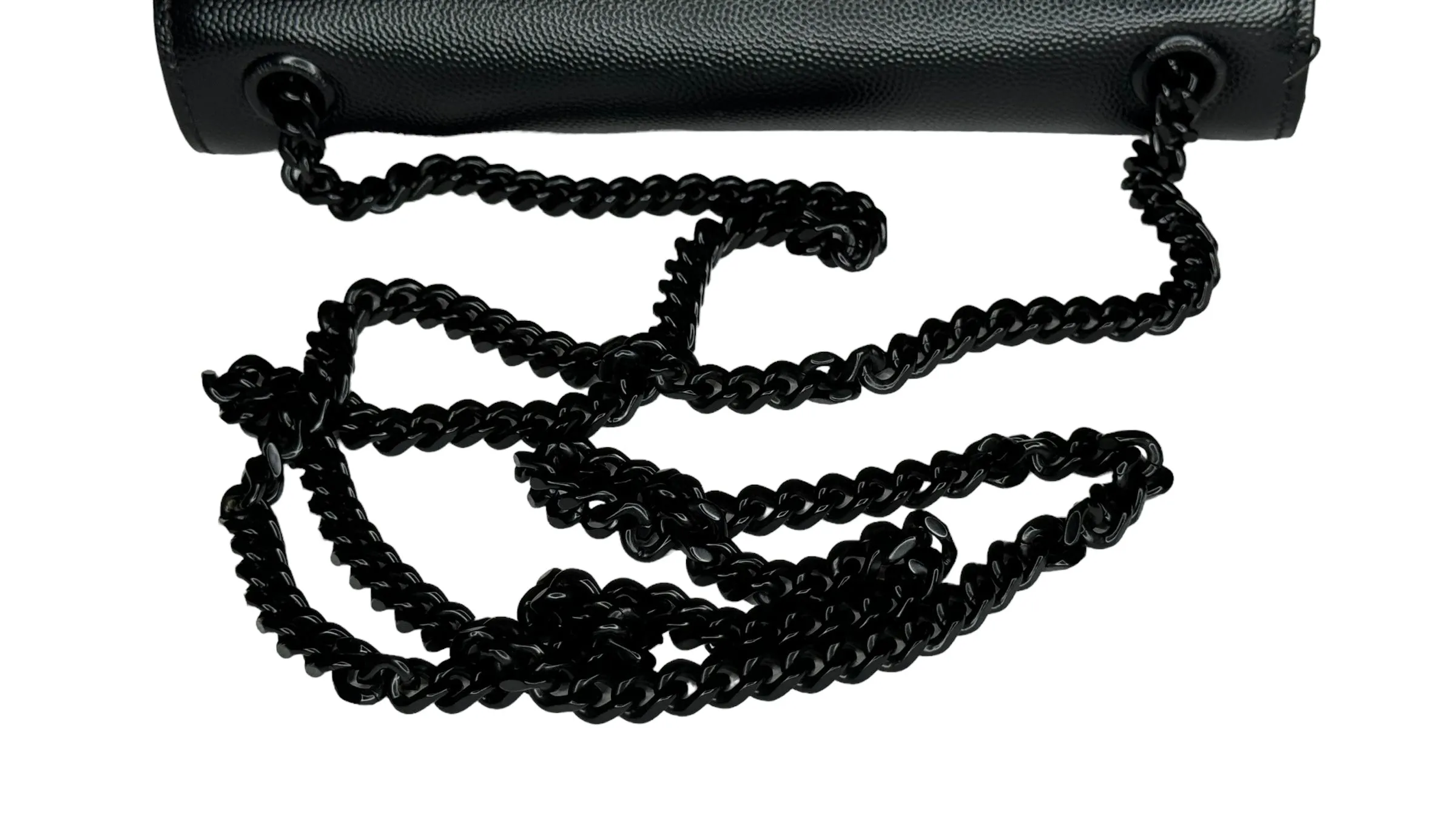 Saint Laurent YSL Kate Small All Black Grain de Poudre