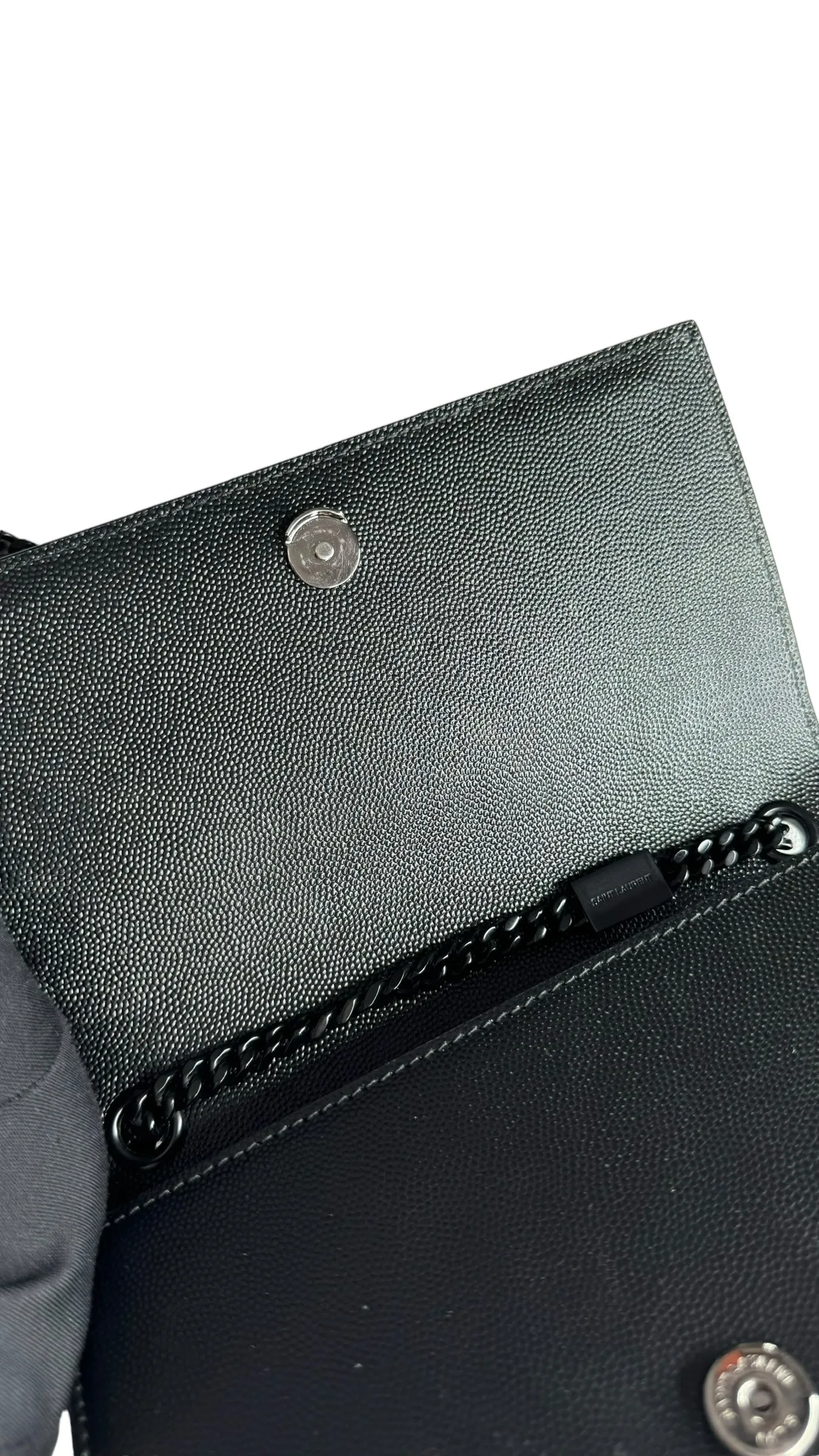 Saint Laurent YSL Kate Small All Black Grain de Poudre