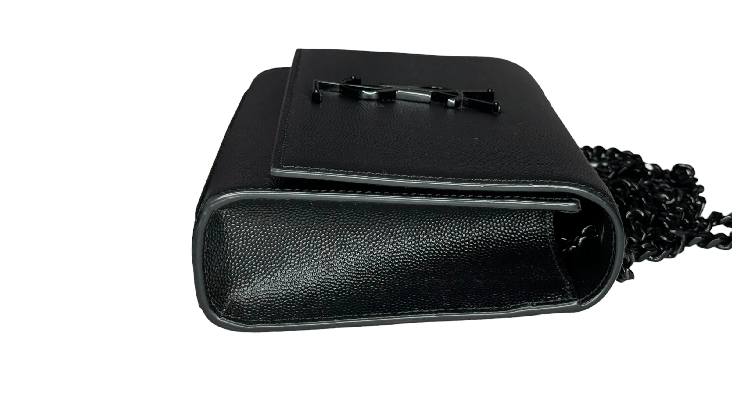 Saint Laurent YSL Kate Small All Black Grain de Poudre