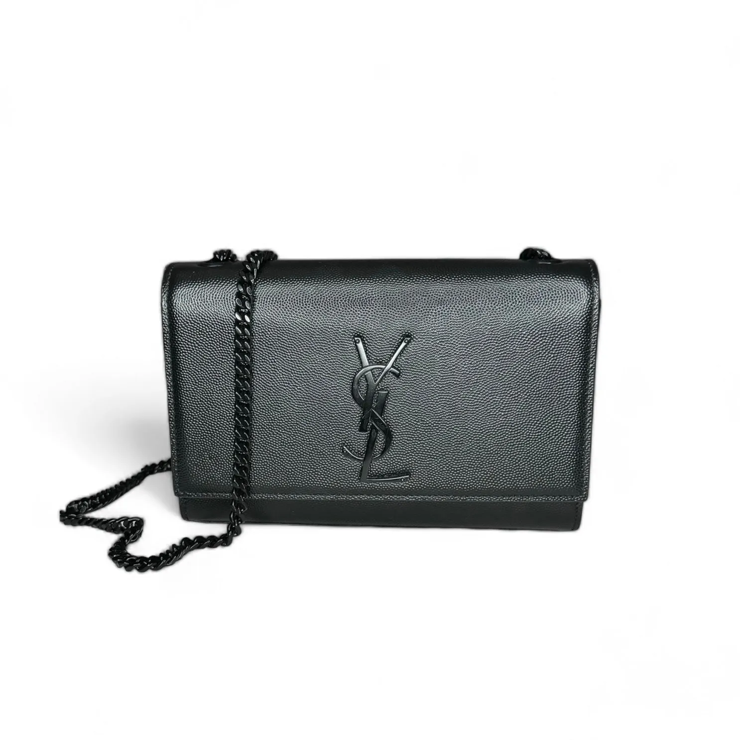 Saint Laurent YSL Kate Small All Black Grain de Poudre