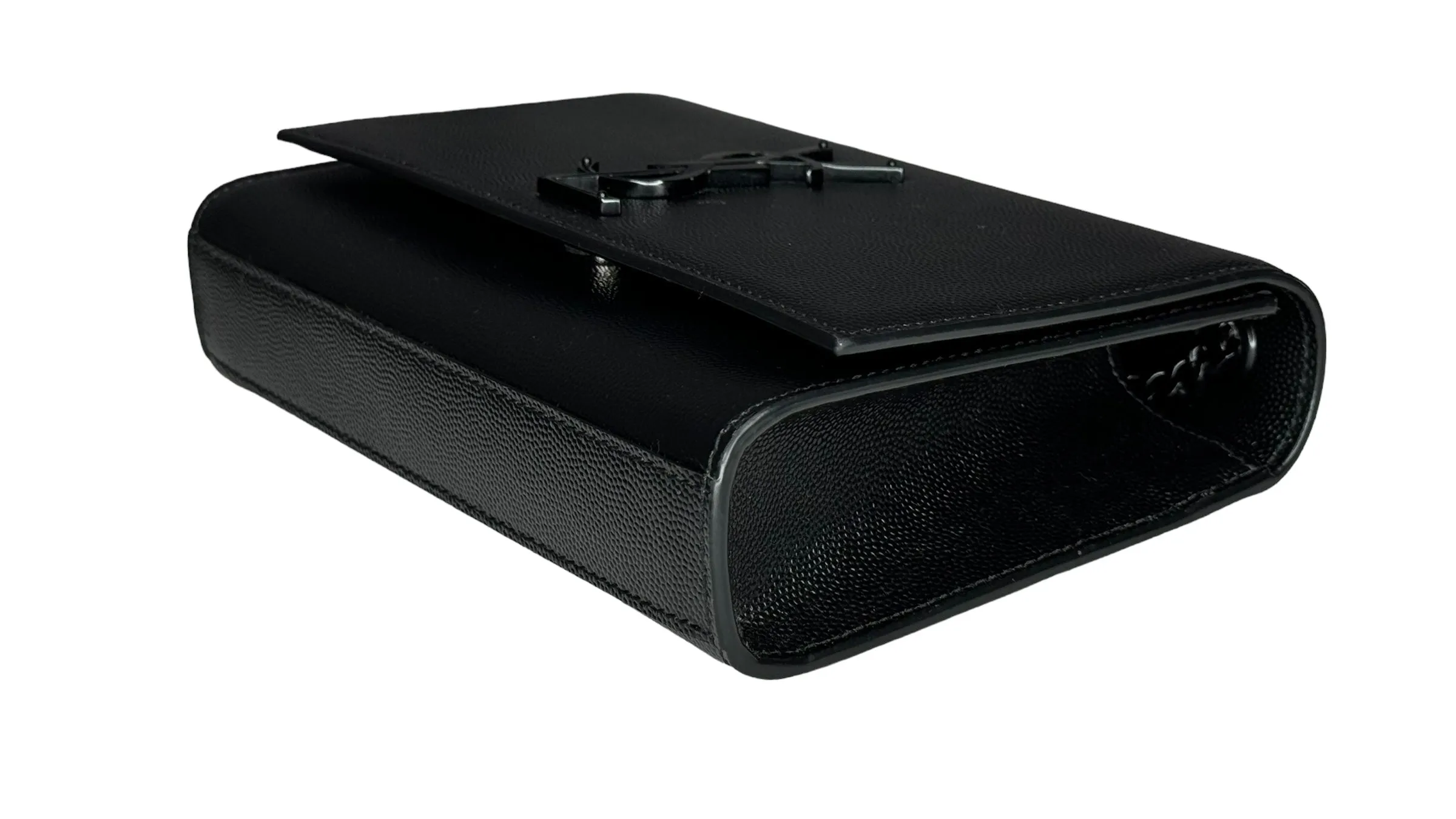 Saint Laurent YSL Kate Small All Black Grain de Poudre