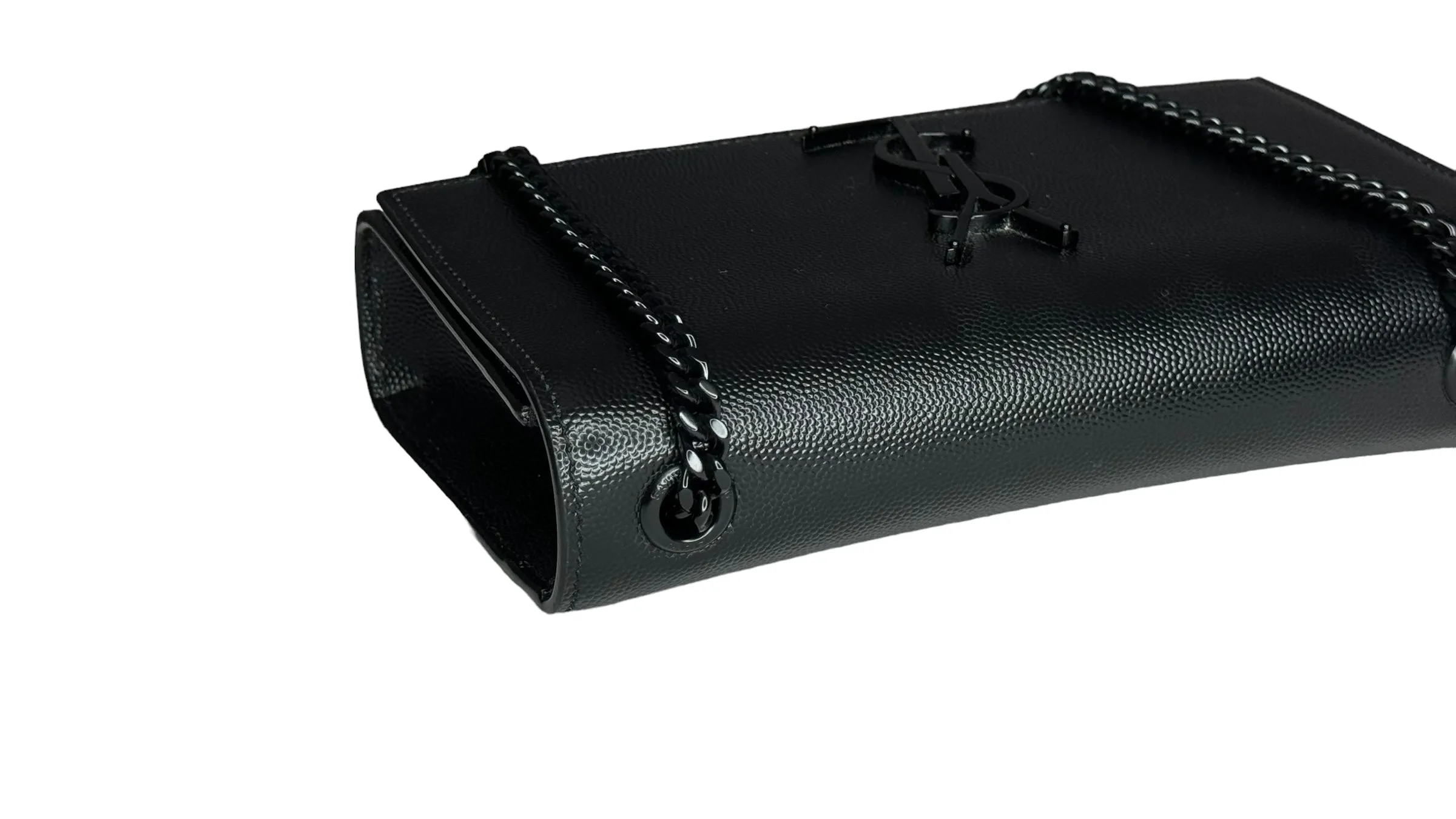 Saint Laurent YSL Kate Small All Black Grain de Poudre