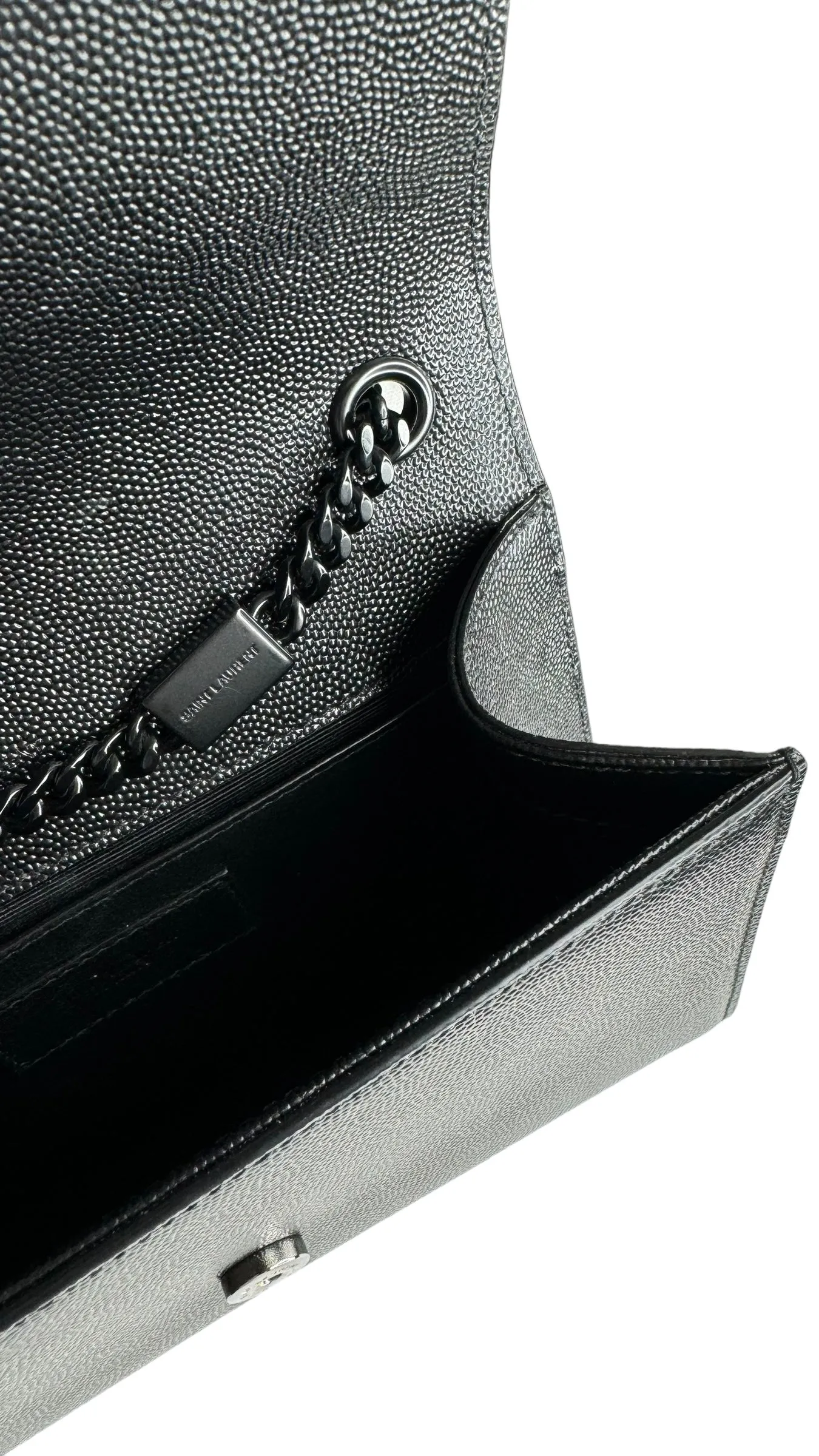 Saint Laurent YSL Kate Small All Black Grain de Poudre