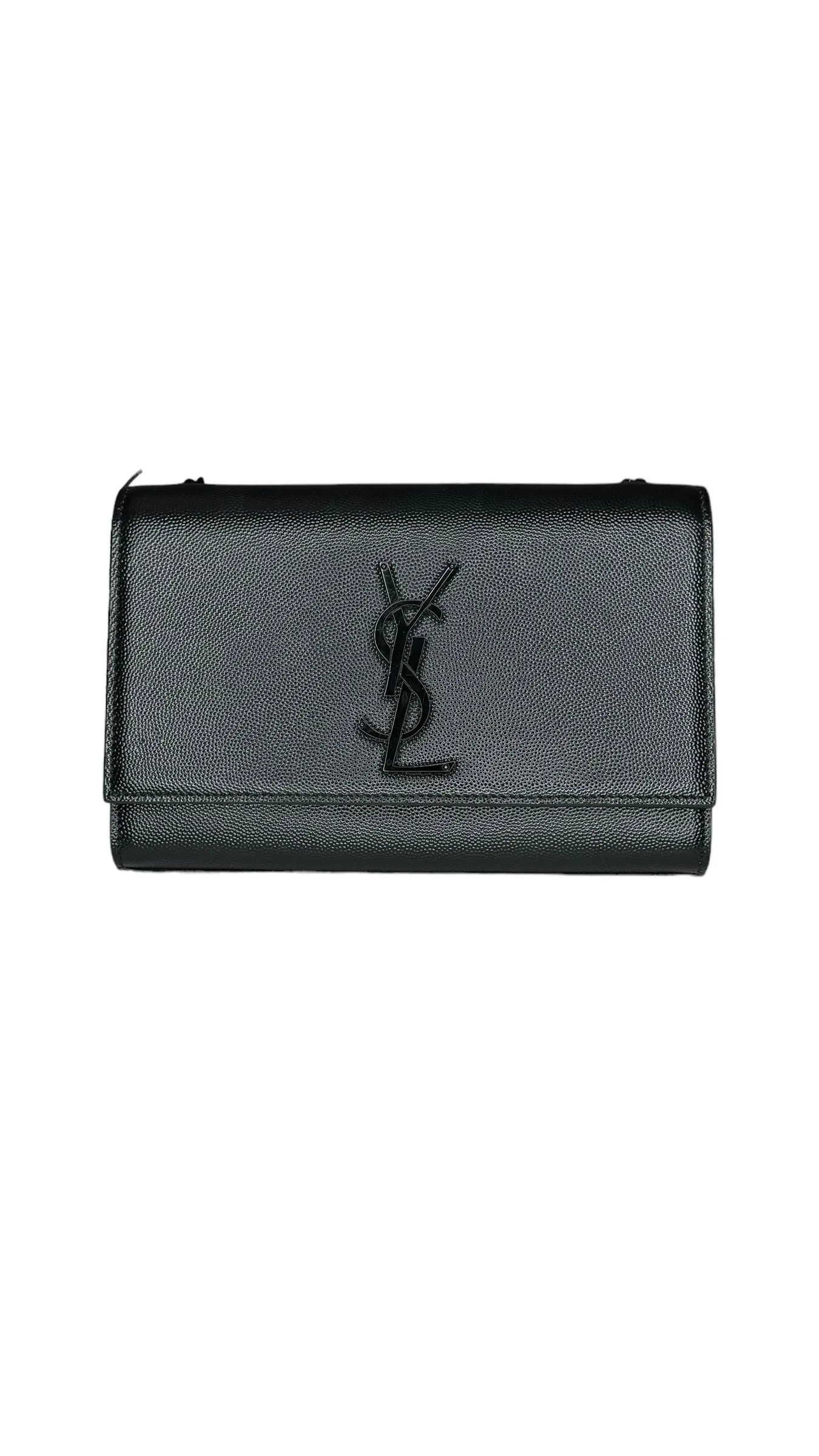 Saint Laurent YSL Kate Small All Black Grain de Poudre