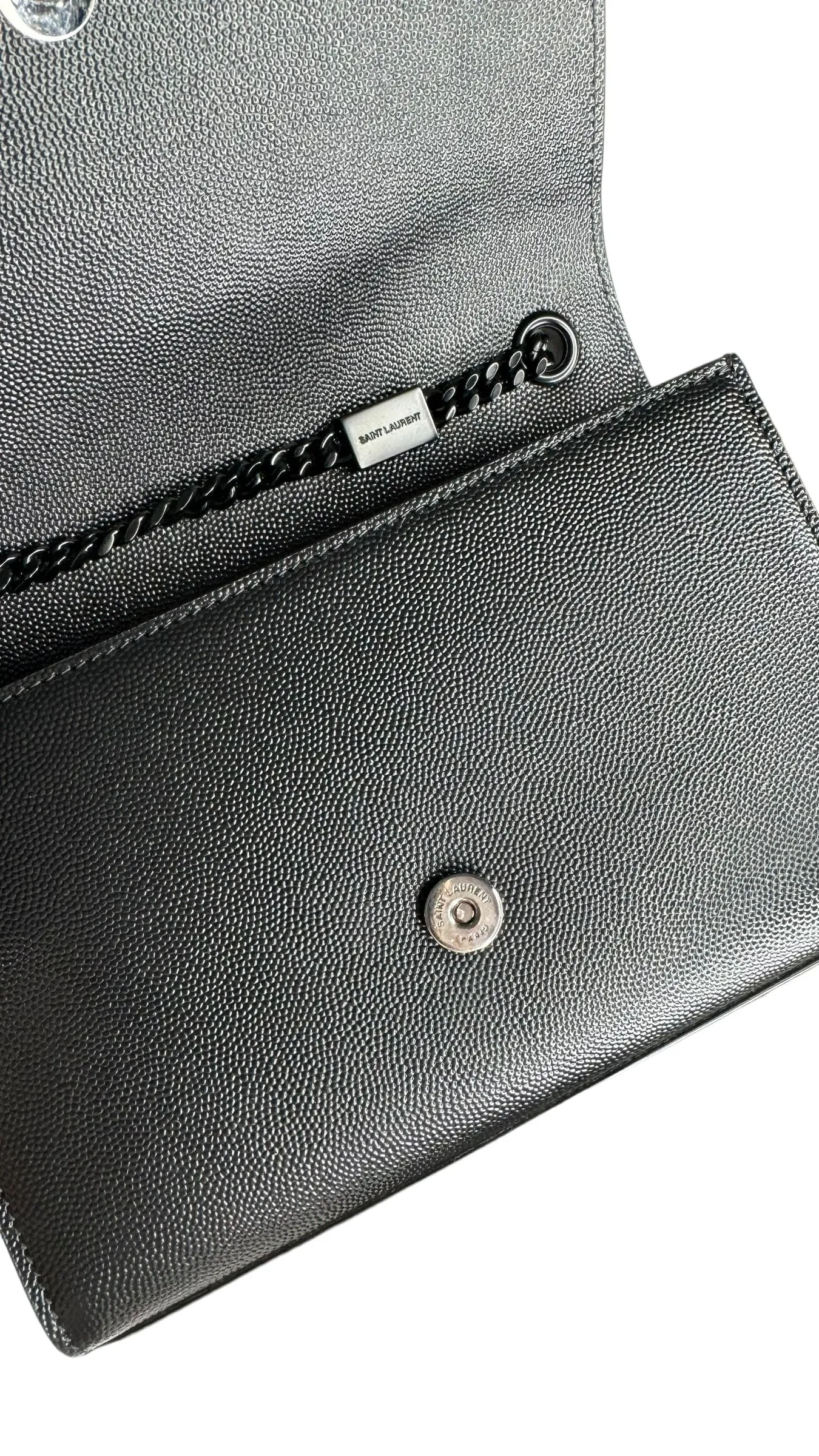 Saint Laurent YSL Kate Small All Black Grain de Poudre