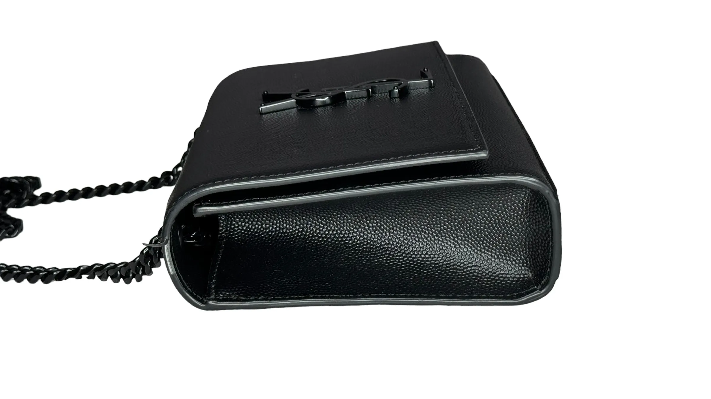 Saint Laurent YSL Kate Small All Black Grain de Poudre