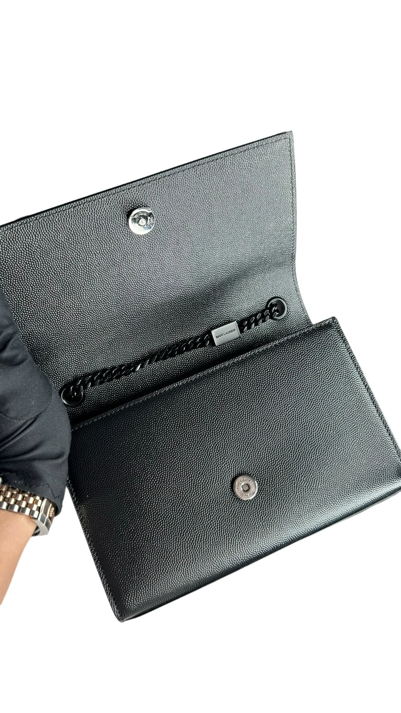 Saint Laurent YSL Kate Small All Black Grain de Poudre