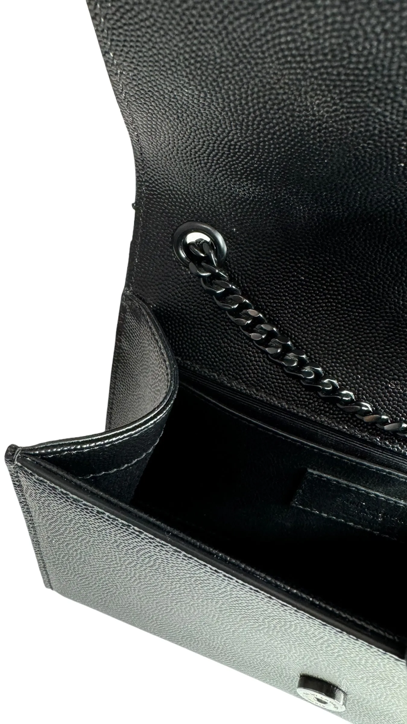 Saint Laurent YSL Kate Small All Black Grain de Poudre