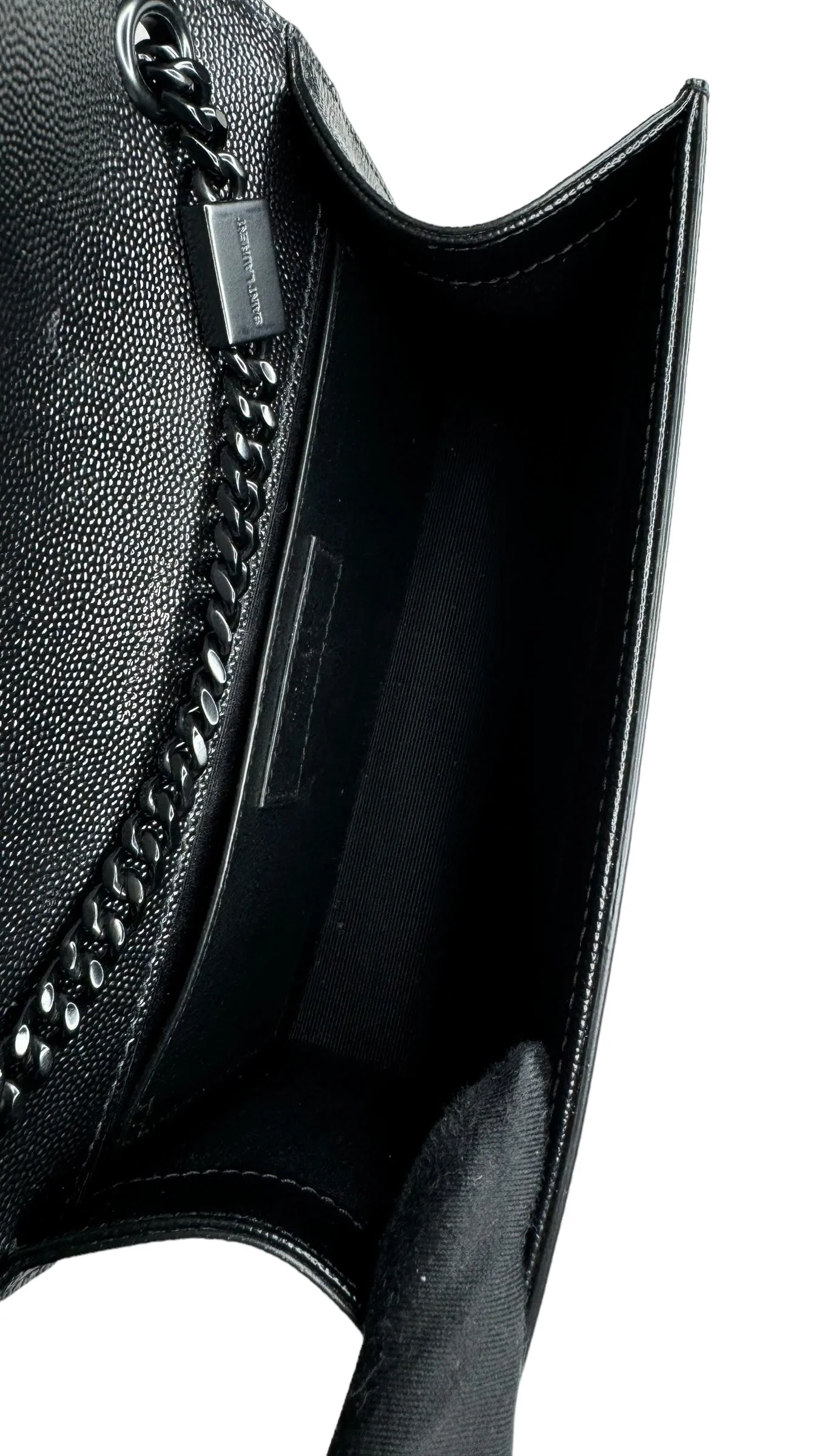 Saint Laurent YSL Kate Small All Black Grain de Poudre
