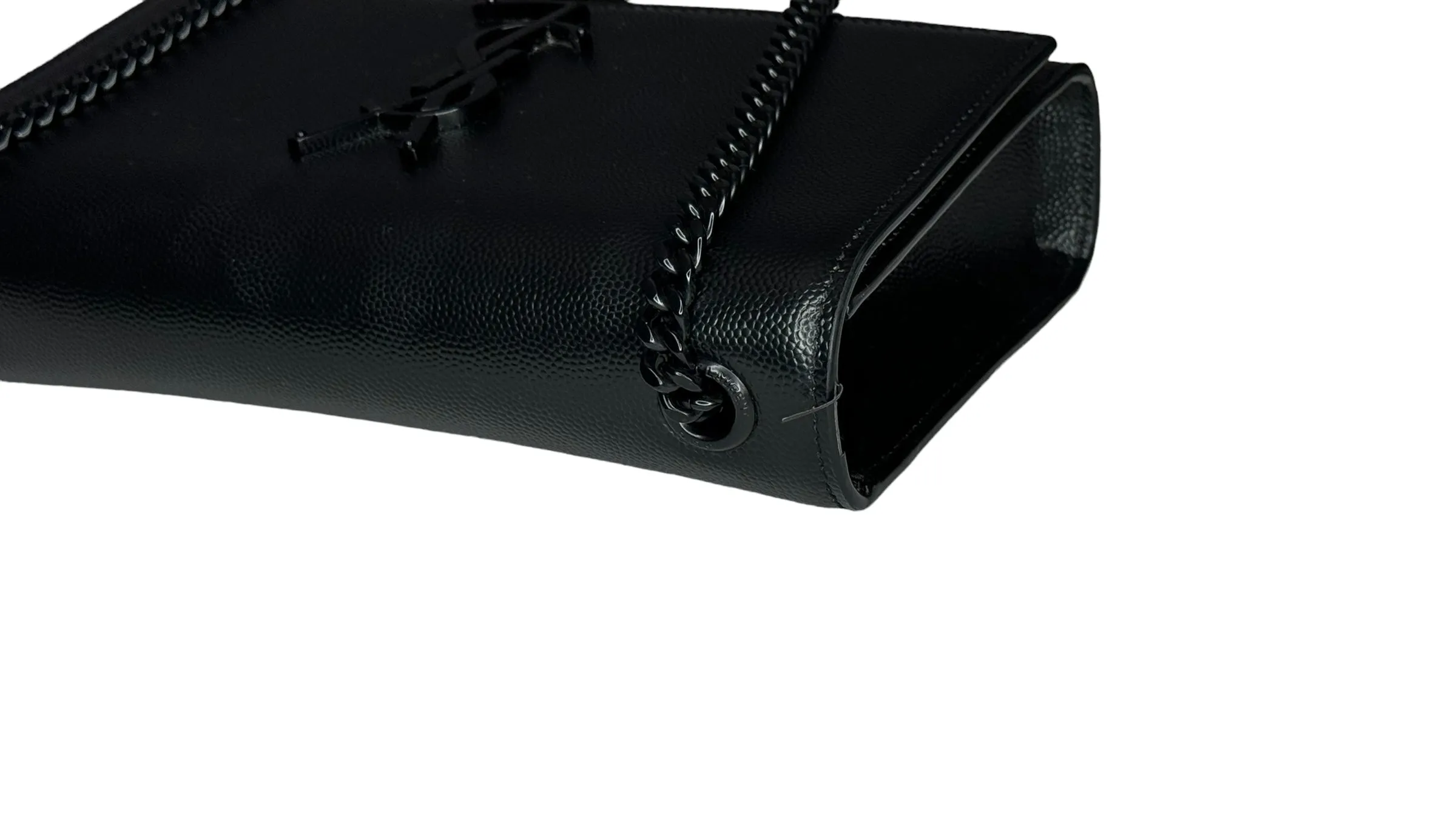 Saint Laurent YSL Kate Small All Black Grain de Poudre