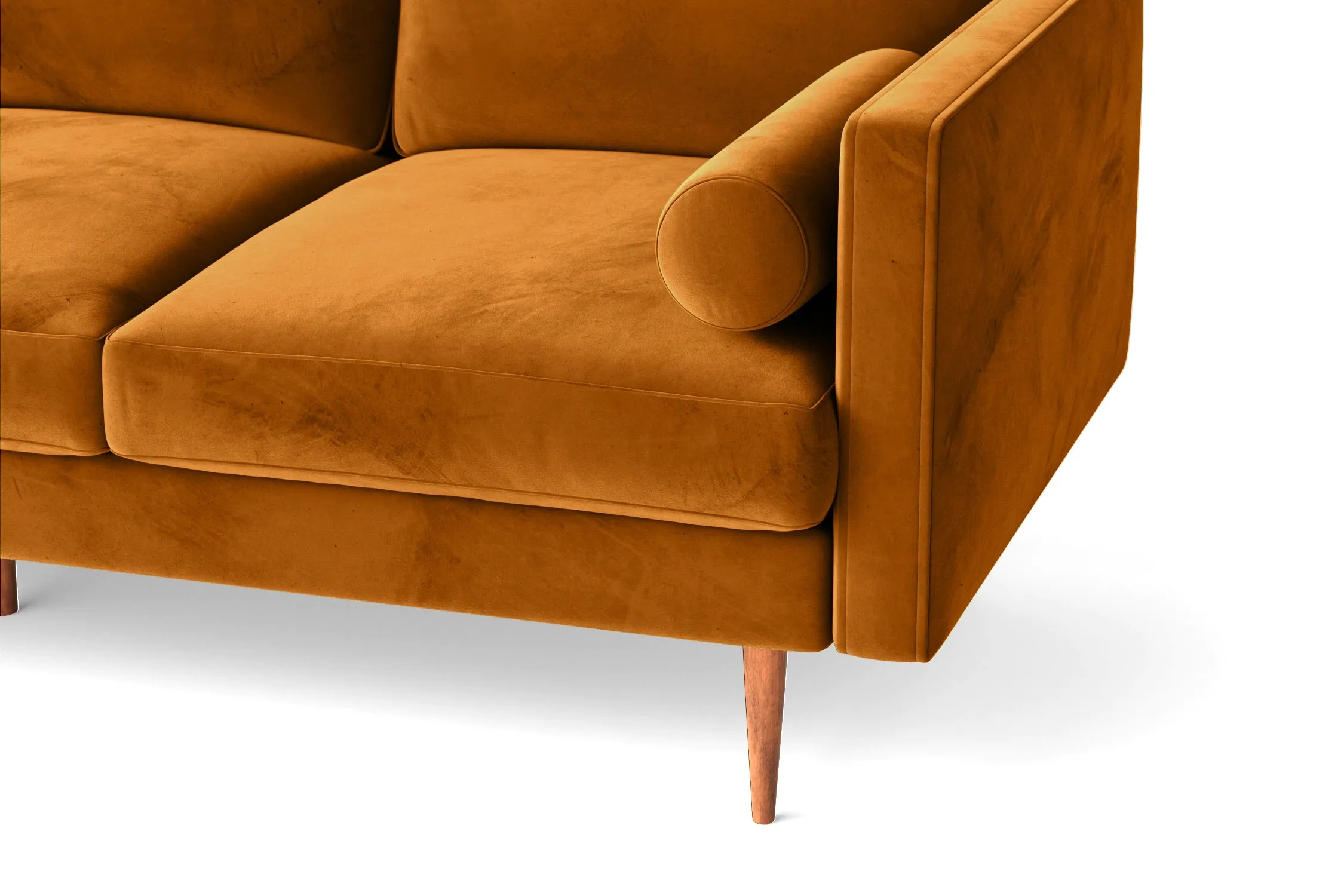 Salerno 3 Seater Sofa Gold Velvet