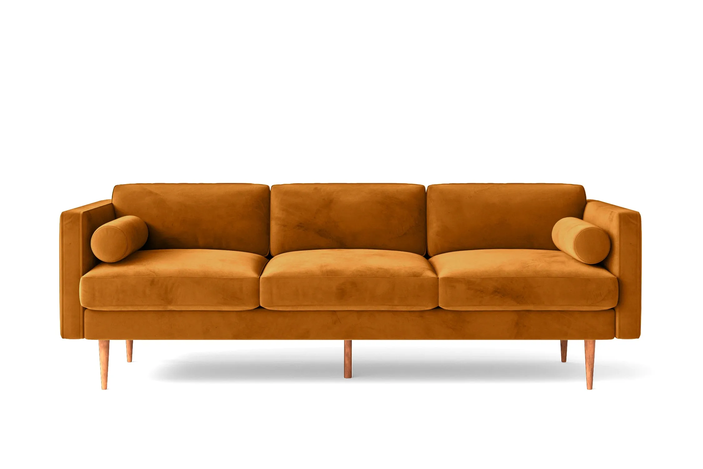 Salerno 3 Seater Sofa Gold Velvet
