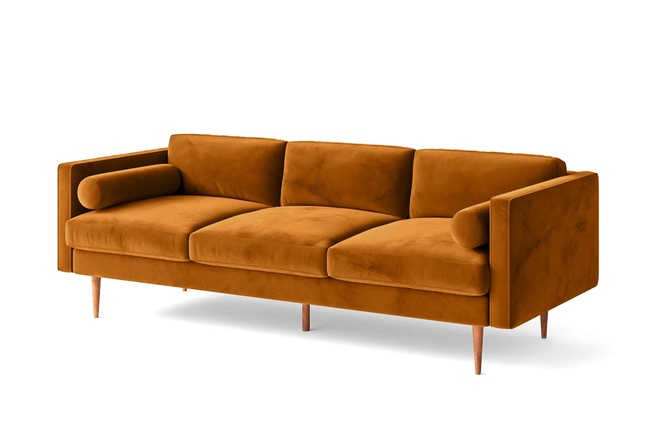 Salerno 3 Seater Sofa Gold Velvet