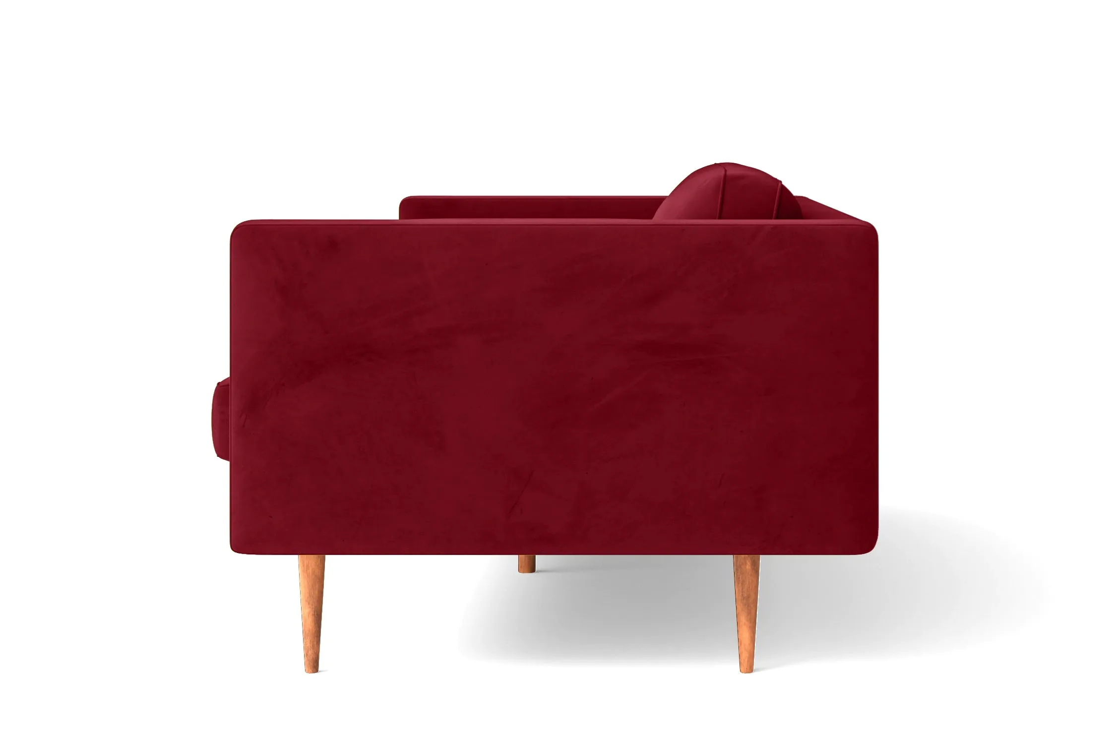 Salerno 3 Seater Sofa Red Velvet