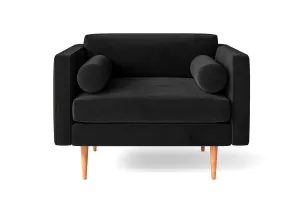 Salerno Armchair Black Velvet