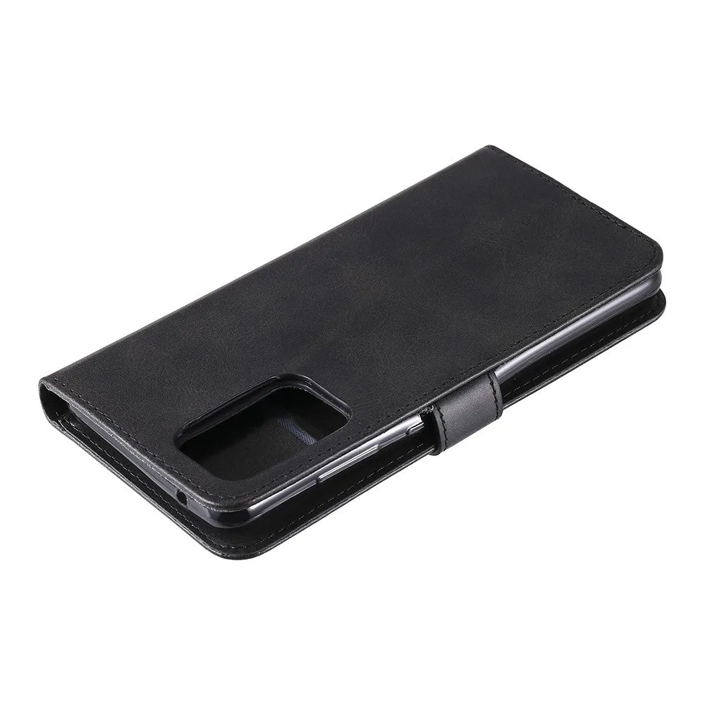 Samsung Galaxy A52s 5G / A52 (5G) Leather Case Flip Cover with Zipper - Black
