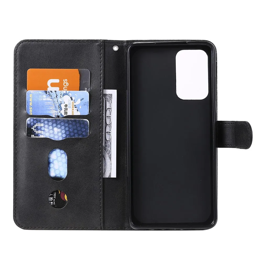Samsung Galaxy A52s 5G / A52 (5G) Leather Case Flip Cover with Zipper - Black
