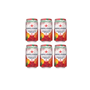Sanpellegrino Aranciata Rossa Sparkling Blood Orange 330ml (Pack of 6) – Tastefully Light Blood Orange Soda