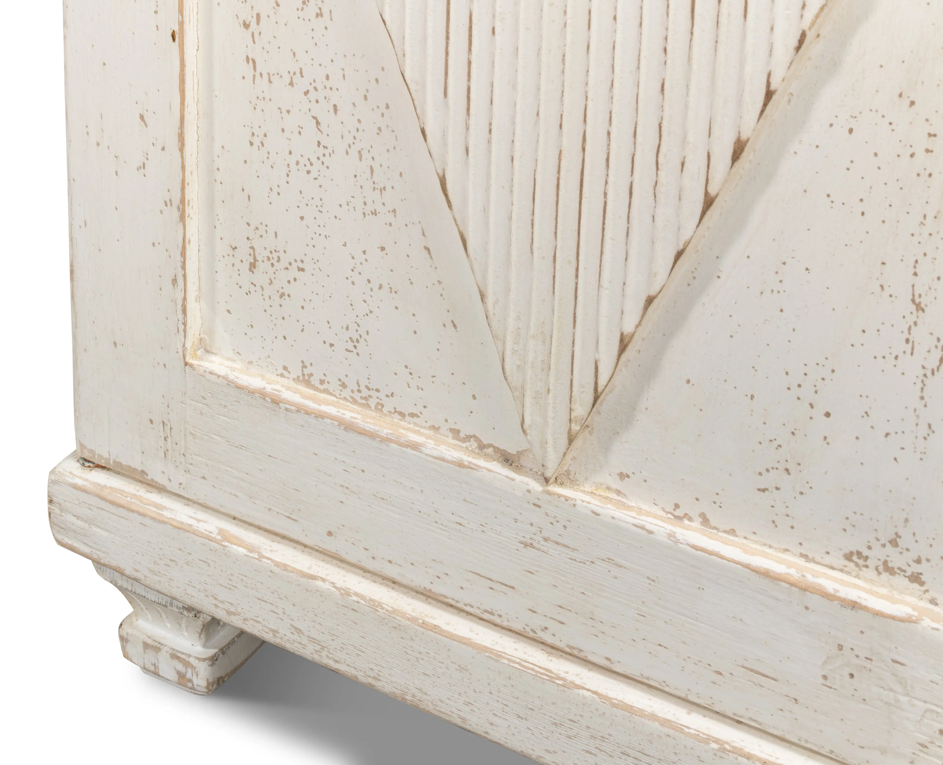 Sarreid - Beecher Sideboard W/4 Doors  Whitewash - White - CoastalBeach