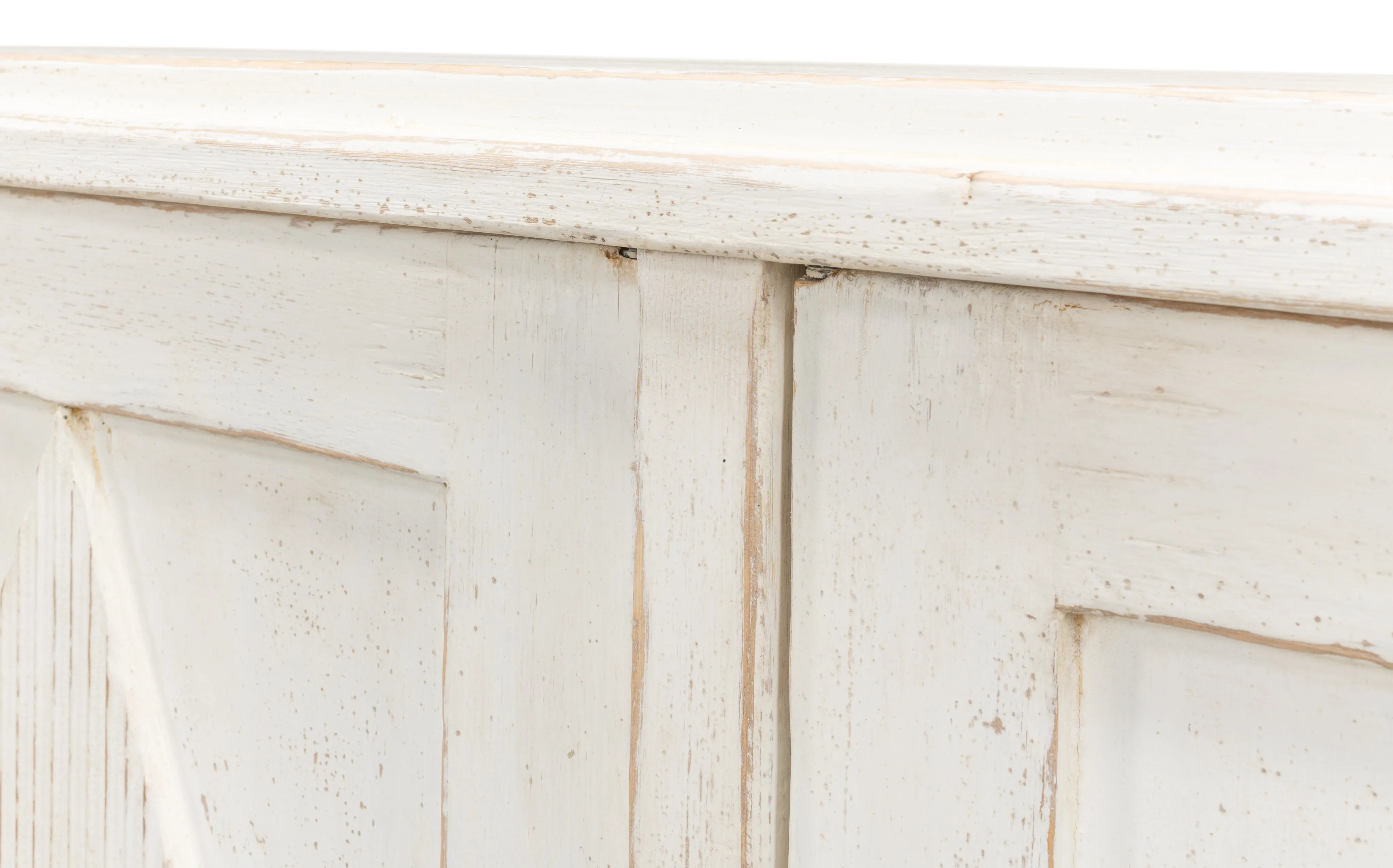 Sarreid - Beecher Sideboard W/4 Doors  Whitewash - White - CoastalBeach