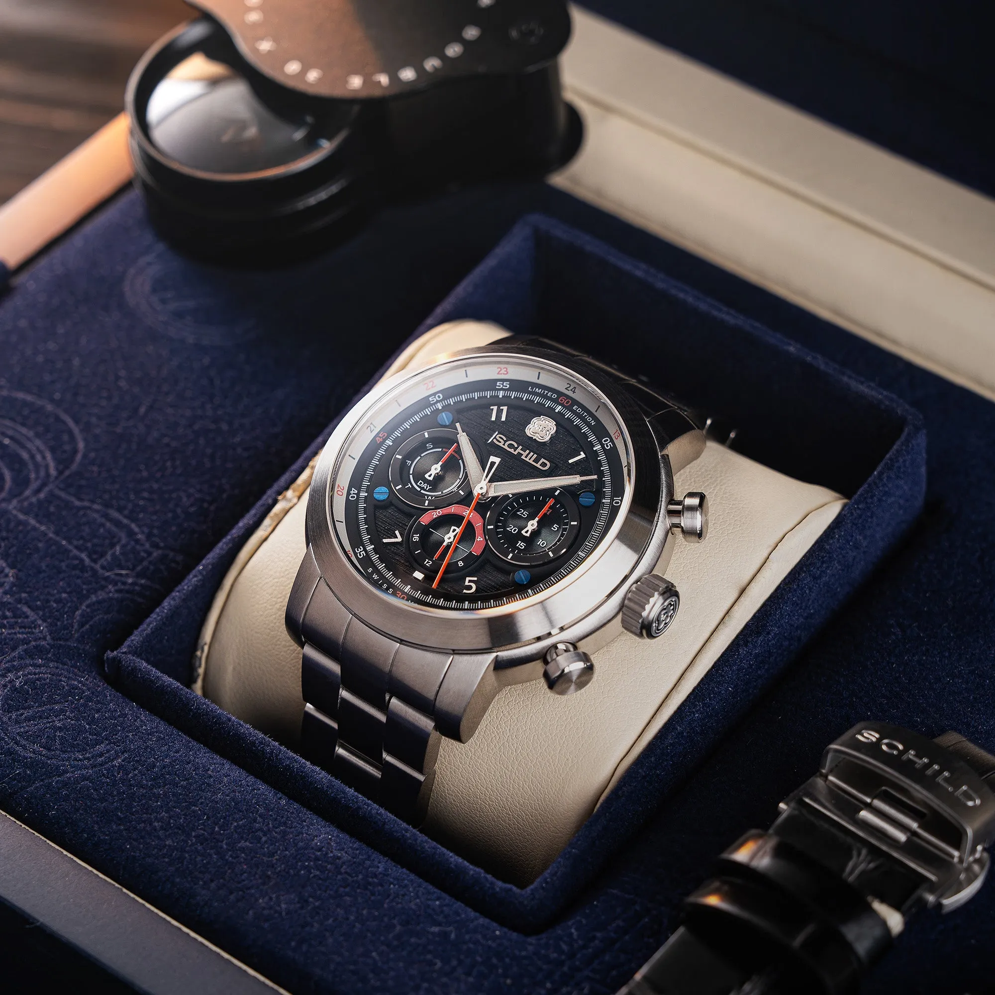 Schild Heinrich Swiss Multifunction Vintage Grey Men's Limited Edition Watch SC-1005-44