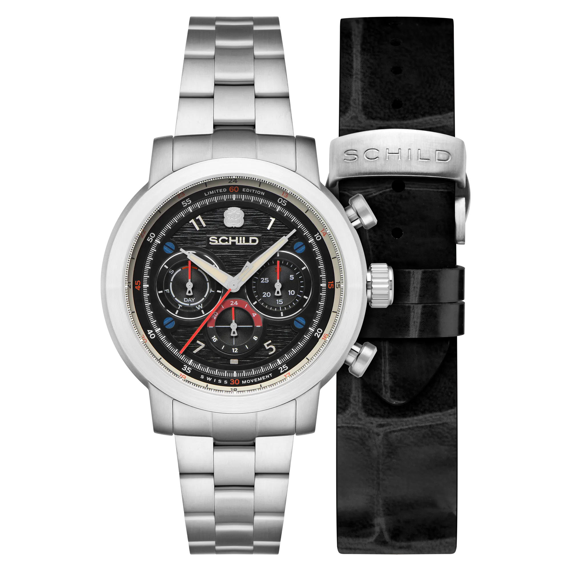 Schild Heinrich Swiss Multifunction Vintage Grey Men's Limited Edition Watch SC-1005-44